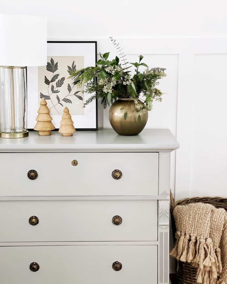 Gray Dresser Winter Display