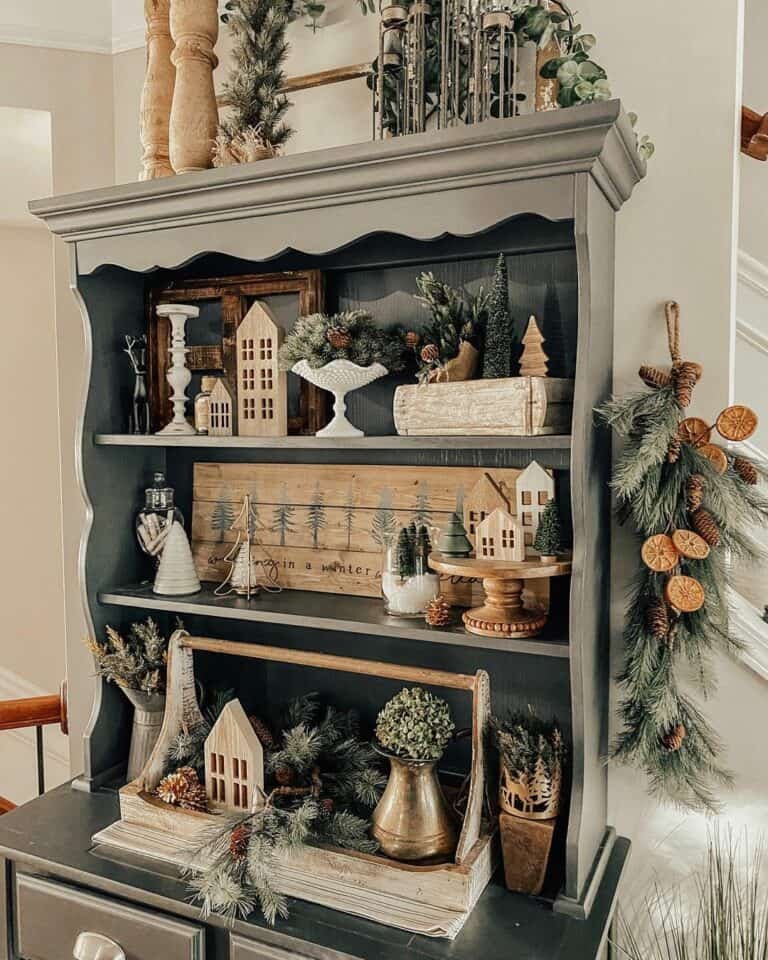 Gray Farmhouse Hutch