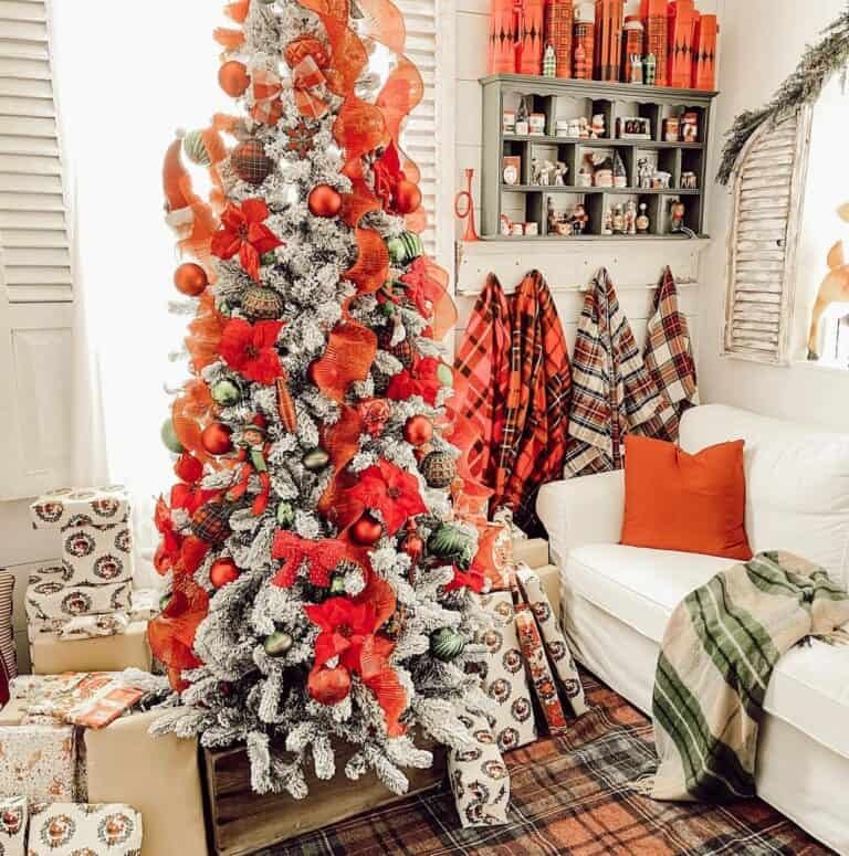 Gray Shelf Ornament Display