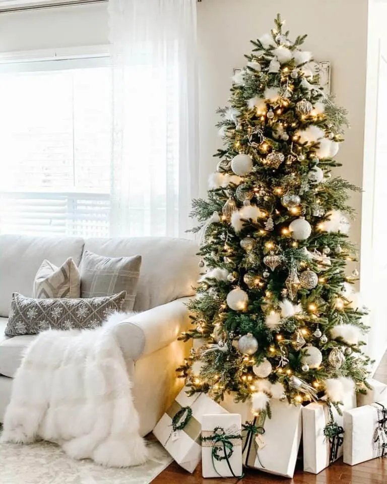 Gray White Christmas Throws