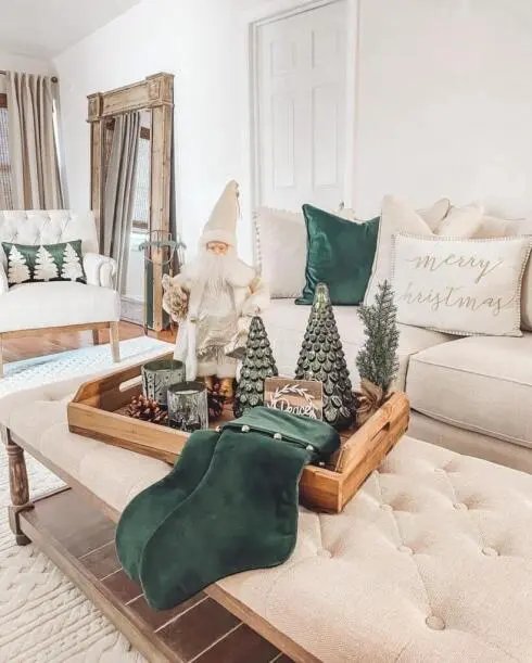 Green Christmas Centerpiece