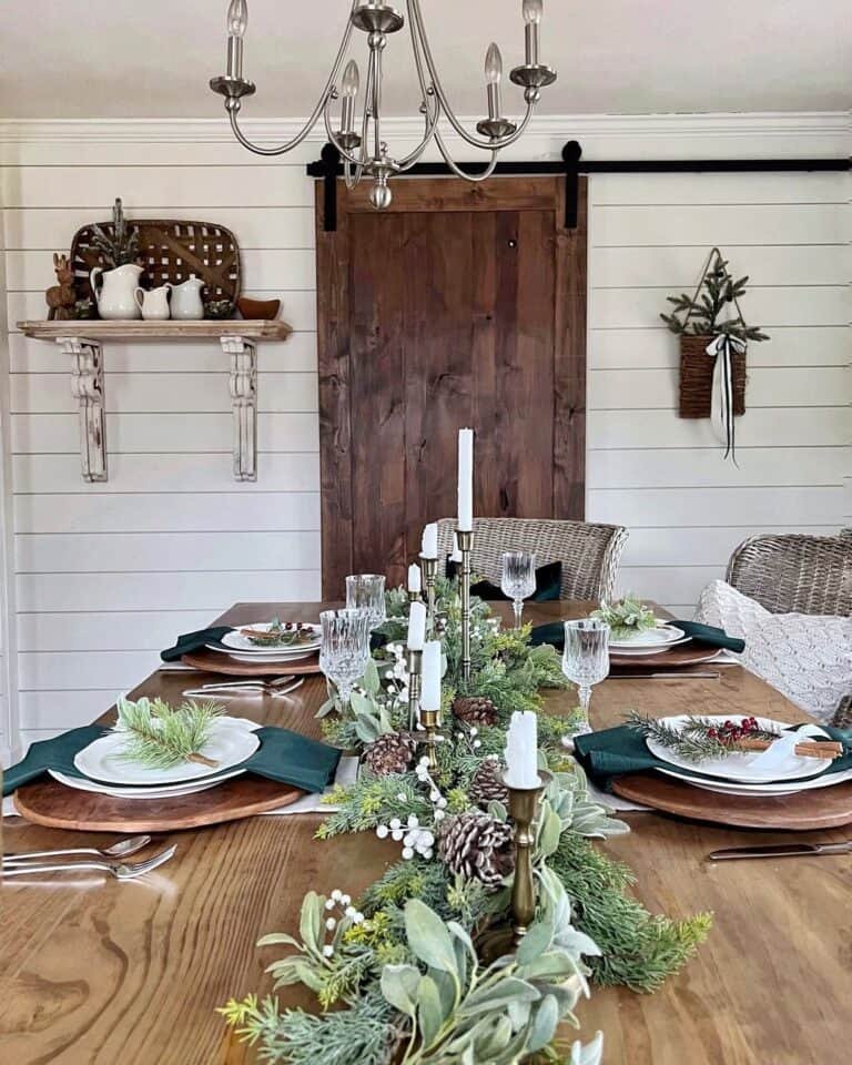 Green Garland Centerpiece
