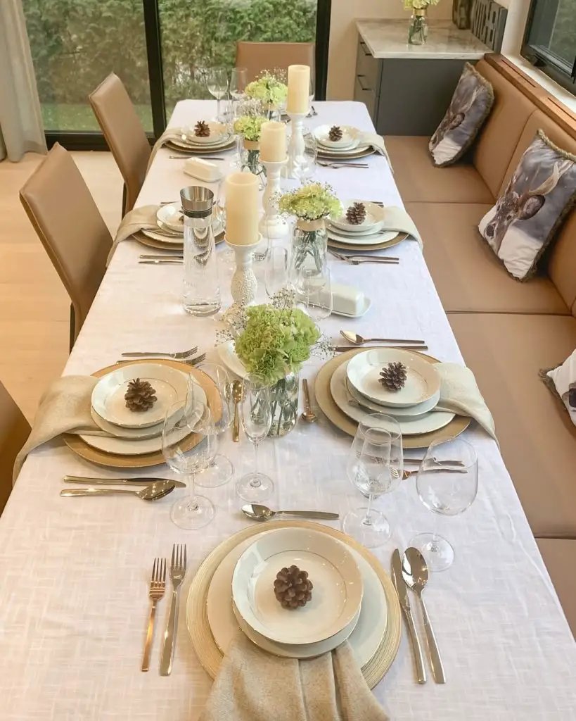 Green Hydrangea Centerpiece