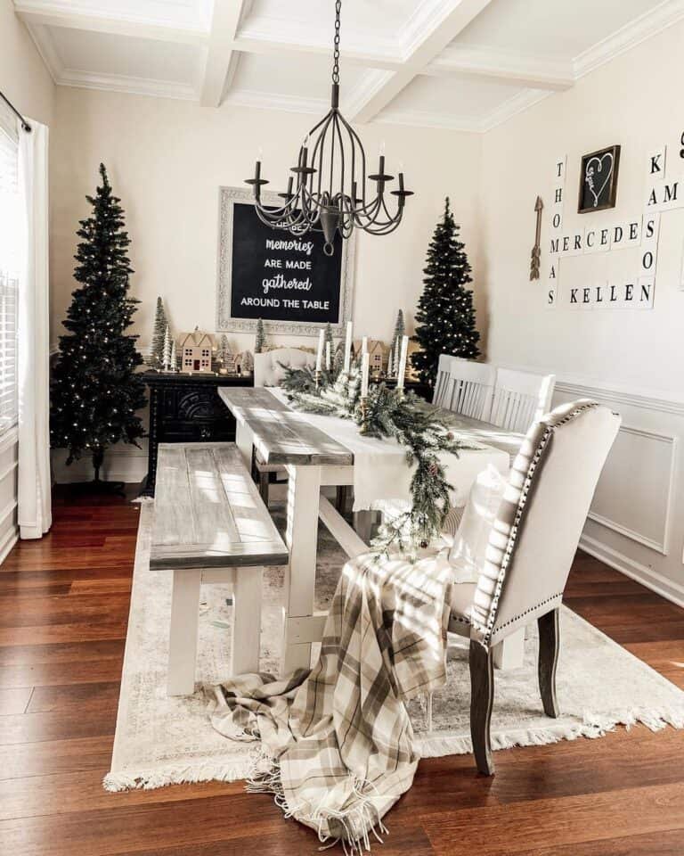 Green Silver Table