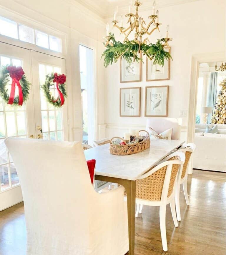 Greenery Gold Chandelier