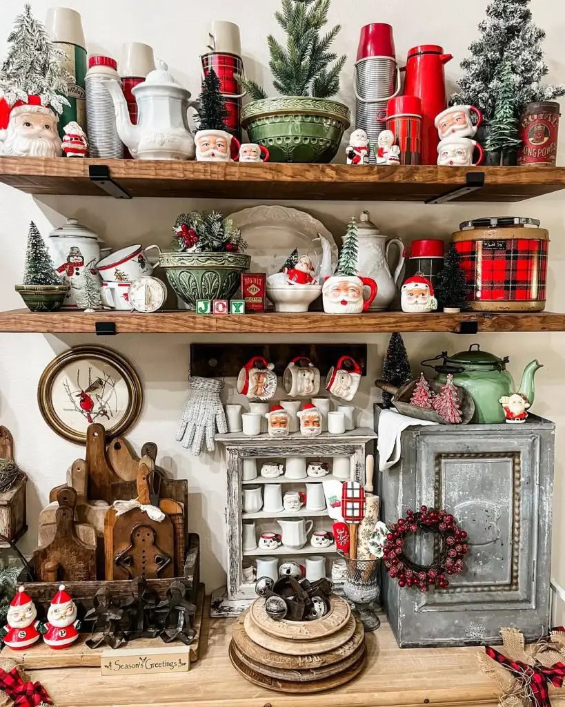 Holiday Kitchen Shelves
