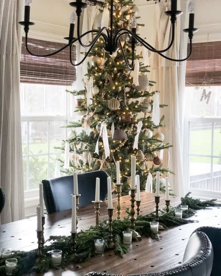 Ivory Striped Curtains