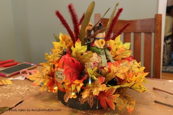 Lighted Fall Centerpiece