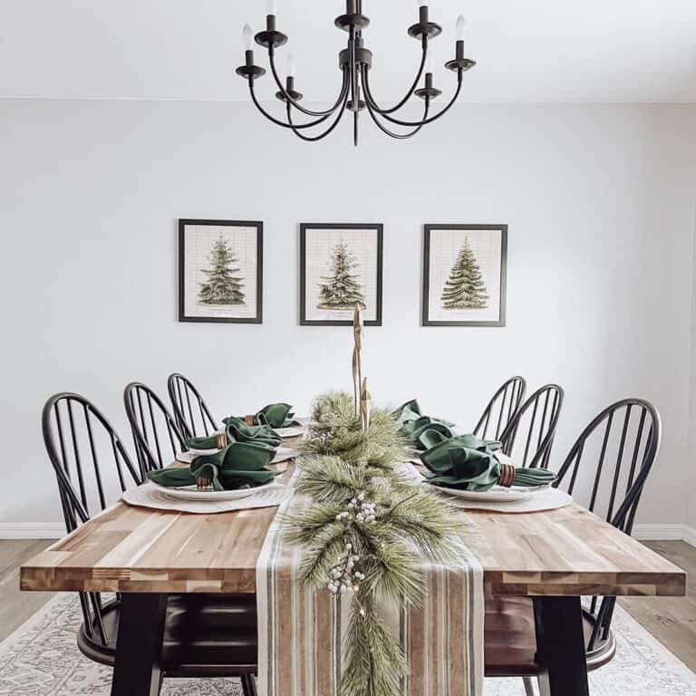 Monochrome Christmas Table