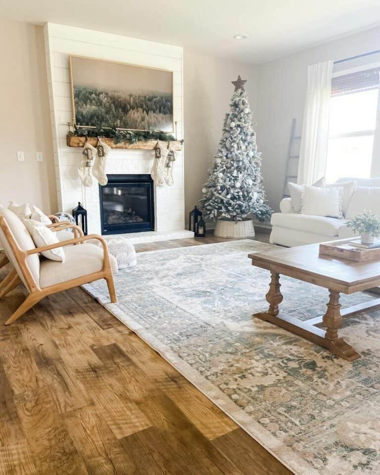 Neutral Christmas Mantel