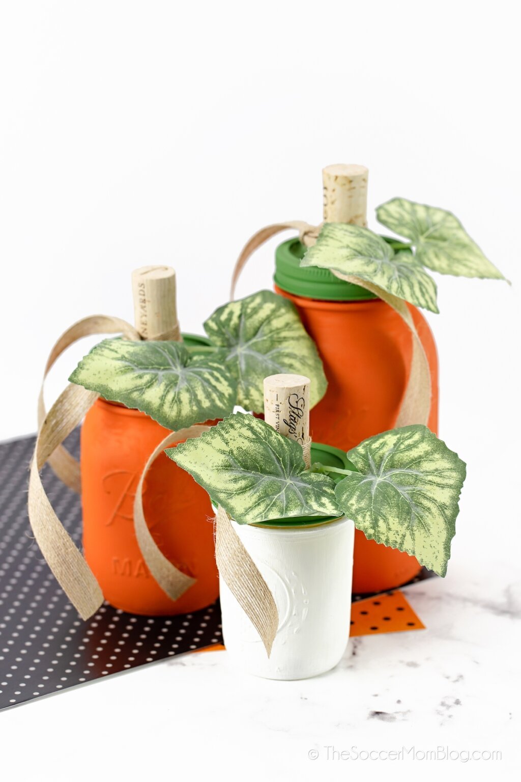 Painted Pumpkin Jars