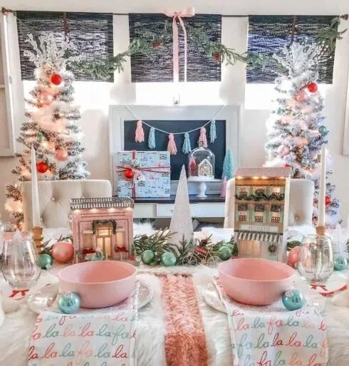 Pastel Christmas Village