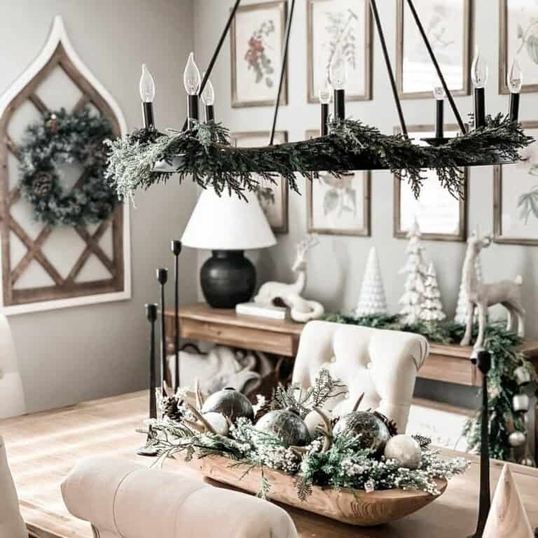 Pine Christmas Chandelier