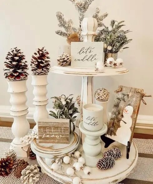 Pine Cone Tray Display