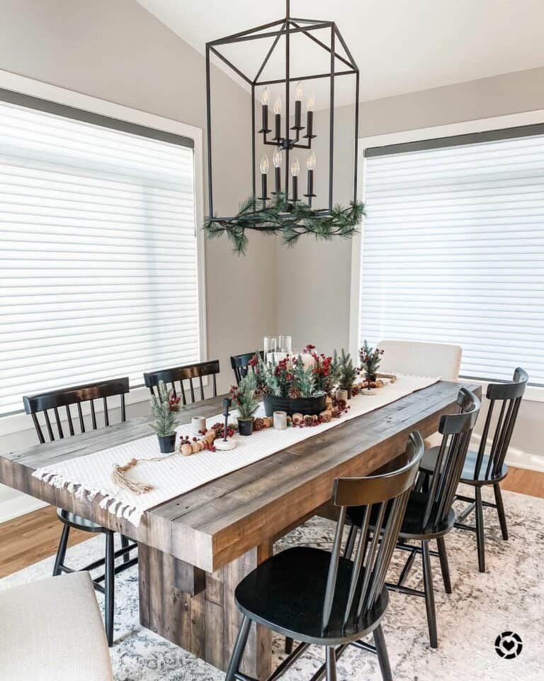 Pine Garland Chandelier