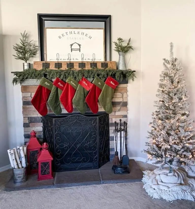 Pine Garland Mantel