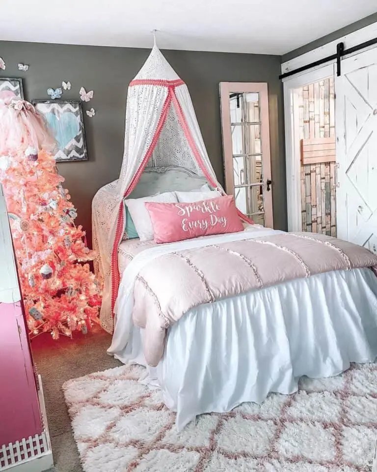 Pink Canopy Bed