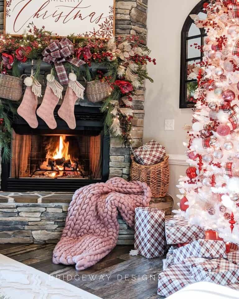 Pink Christmas Stockings