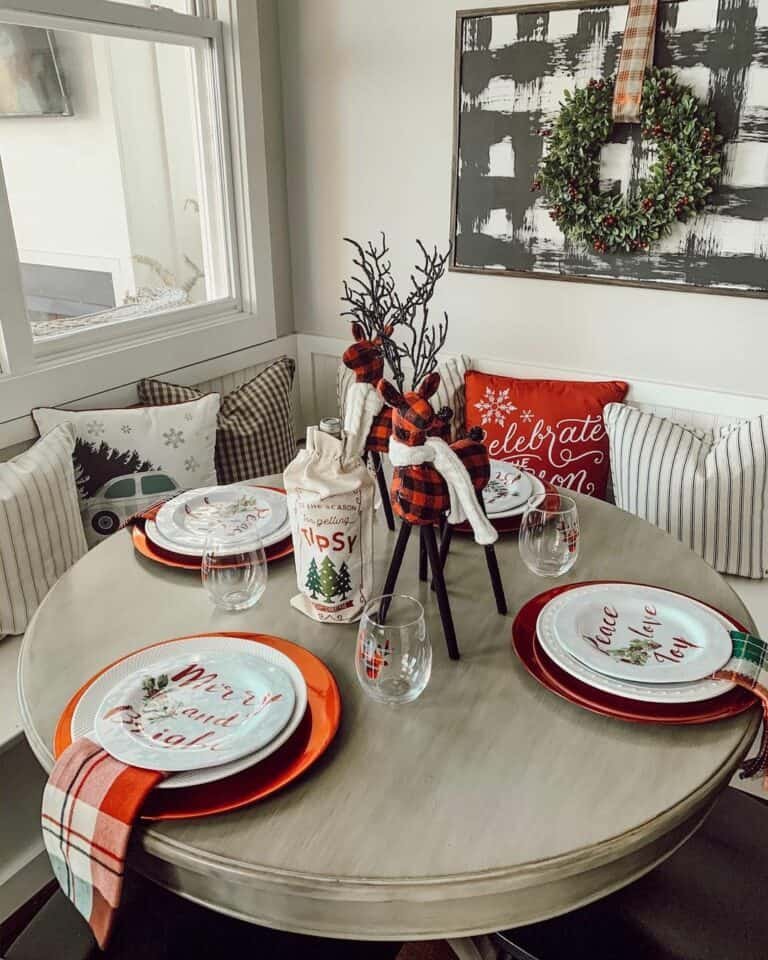 Plaid Dining Room