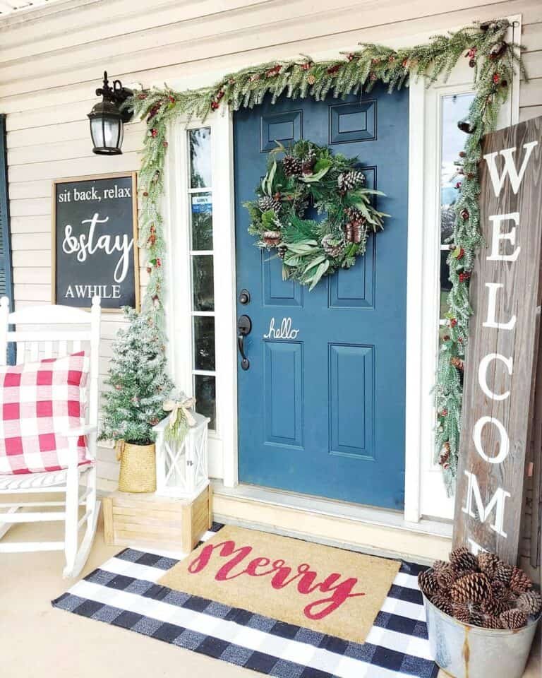 Plaid Entryway Accents