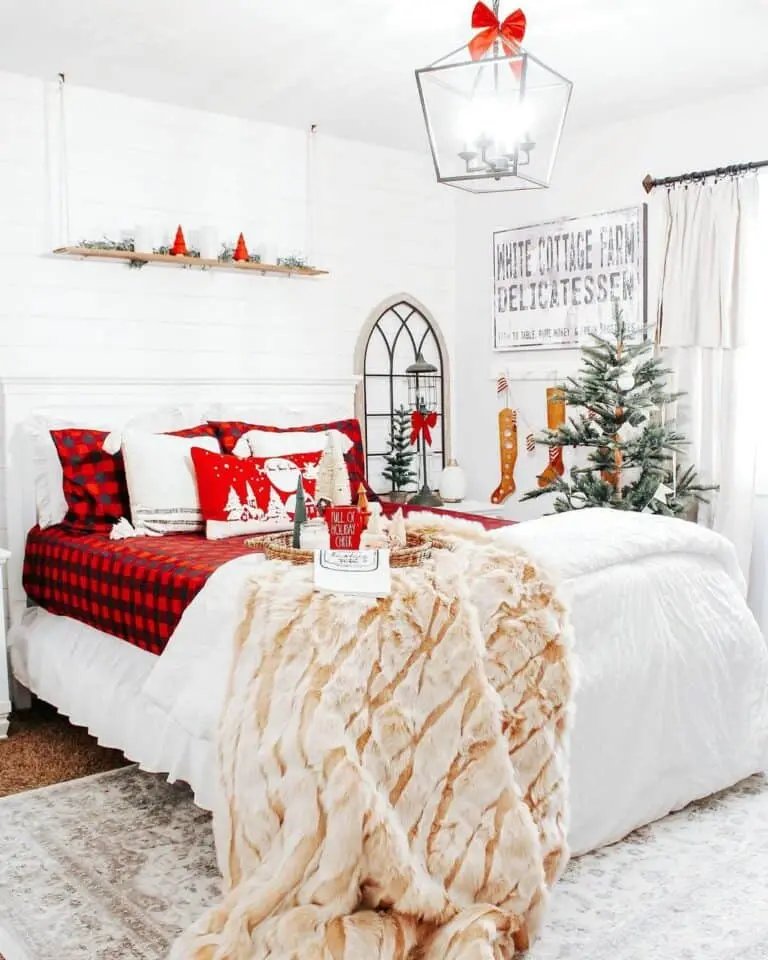 Plaid Farmhouse Bedroom