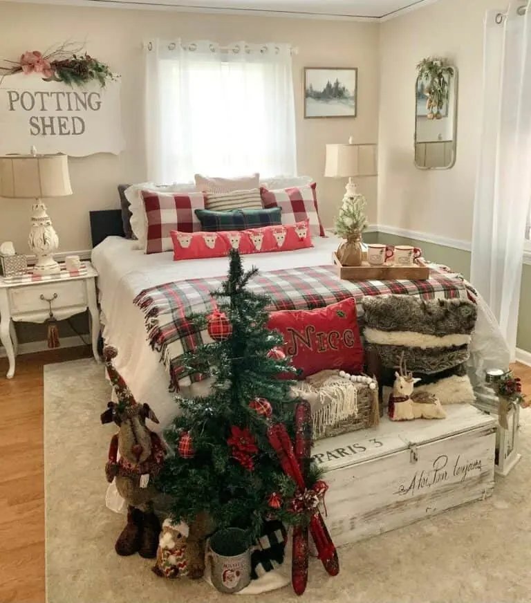 Plaid Farmhouse Bedroom