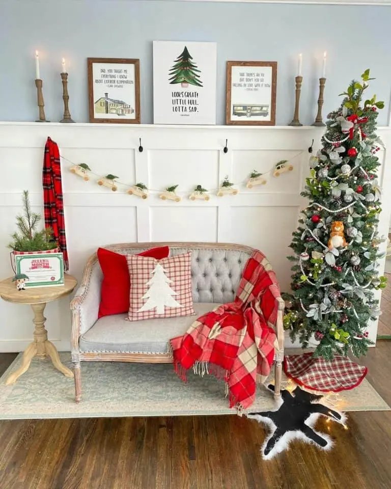 Plaid Foyer Decorations
