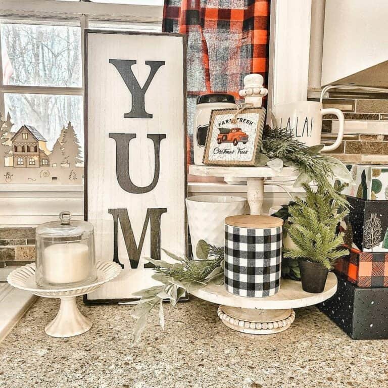 Plaid Kitchen Display