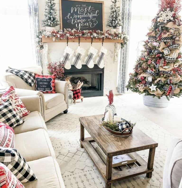 Plaid Living Room