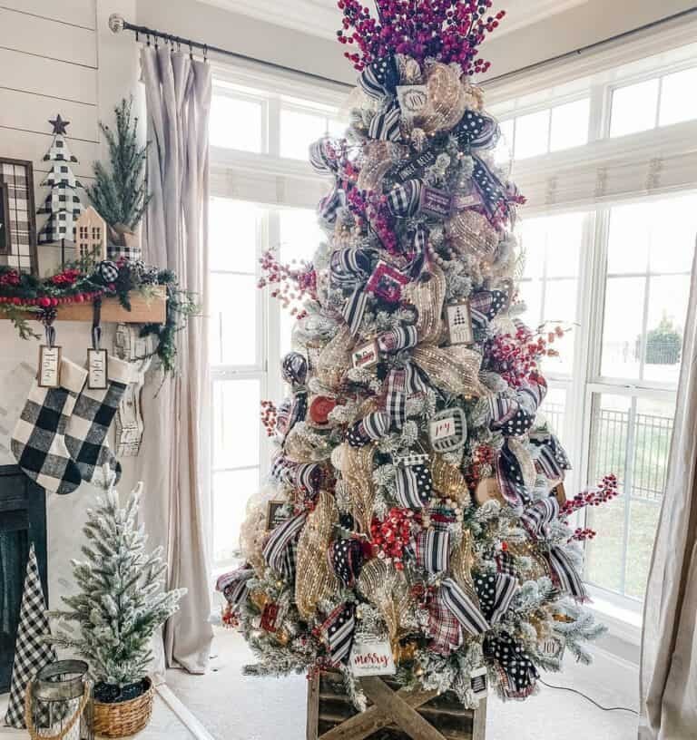 Plaid Ribbon Tree