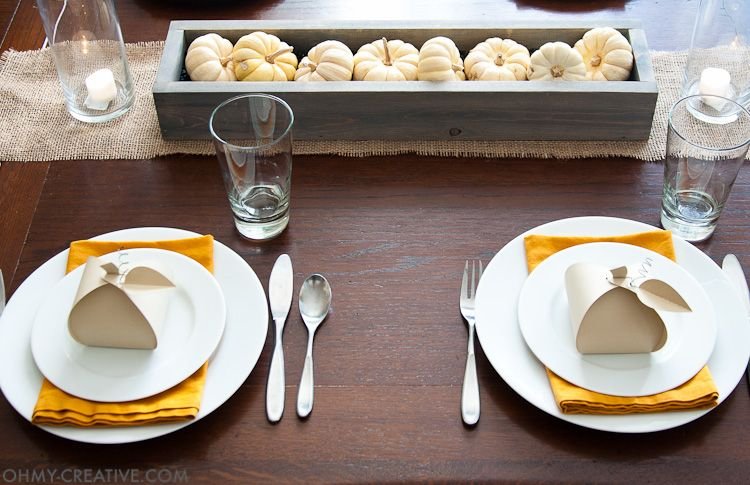 Pumpkin Place Cards