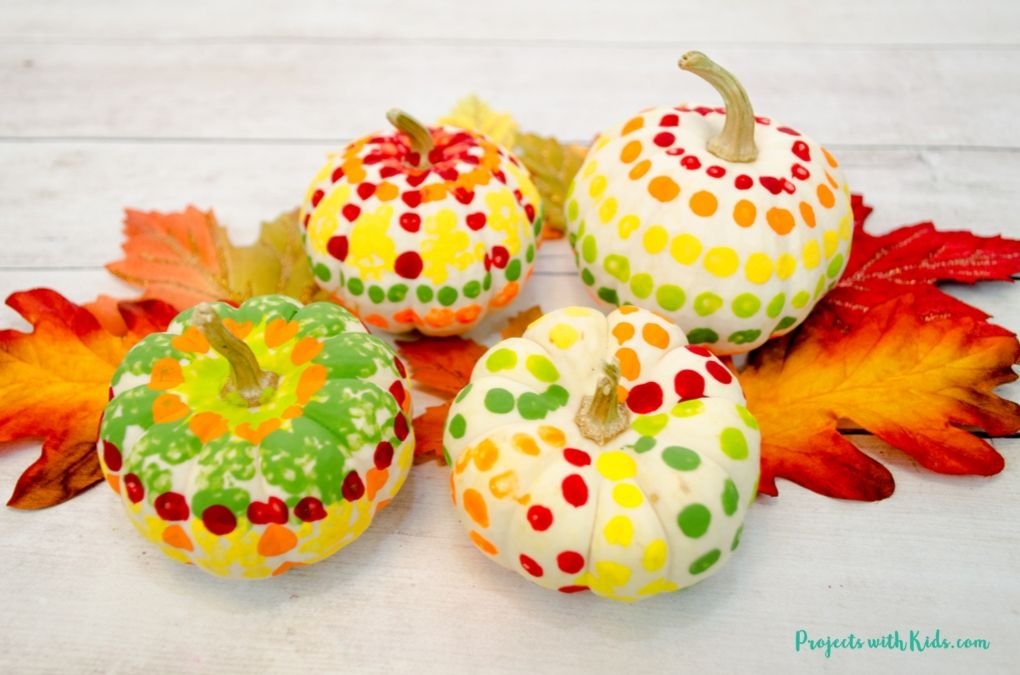 Q-Tip Pumpkin Craft