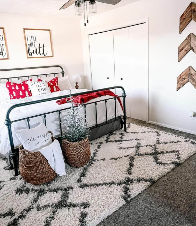 Red Bedroom Basket