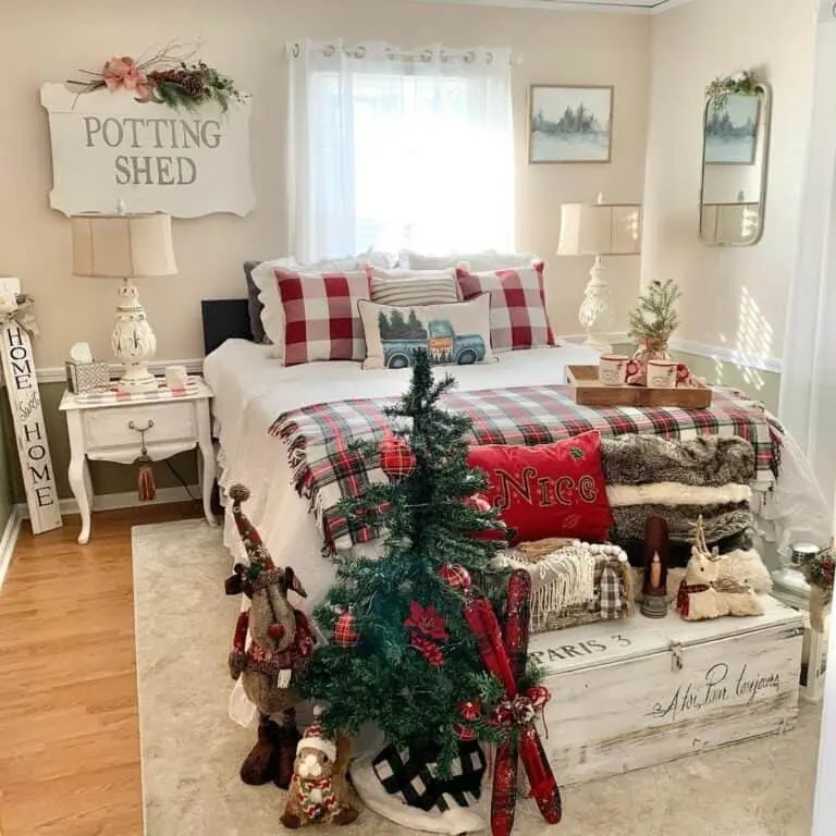Red Buffalo Check Bedroom