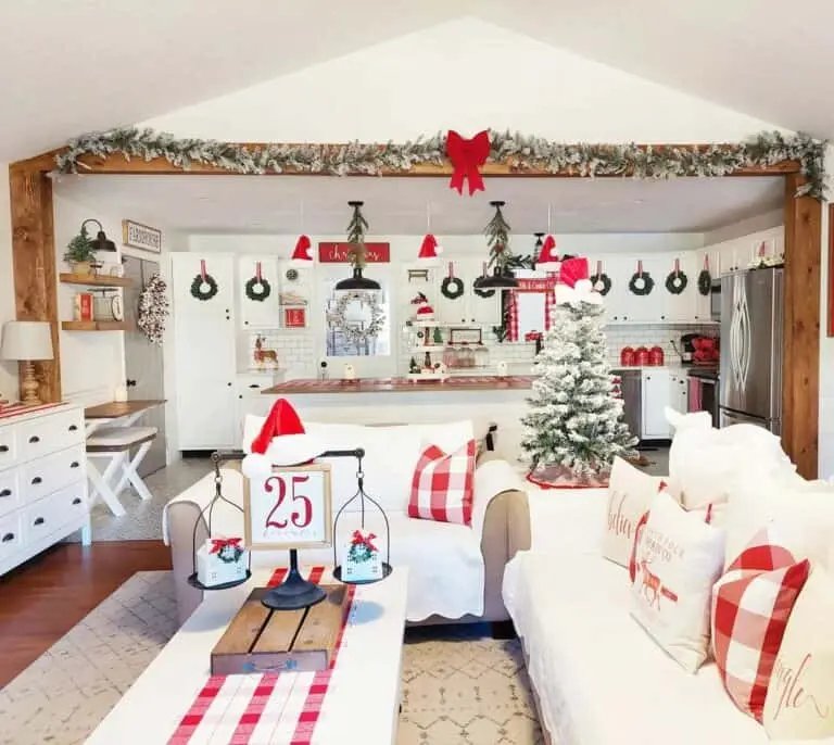 Red Buffalo Check Living Room