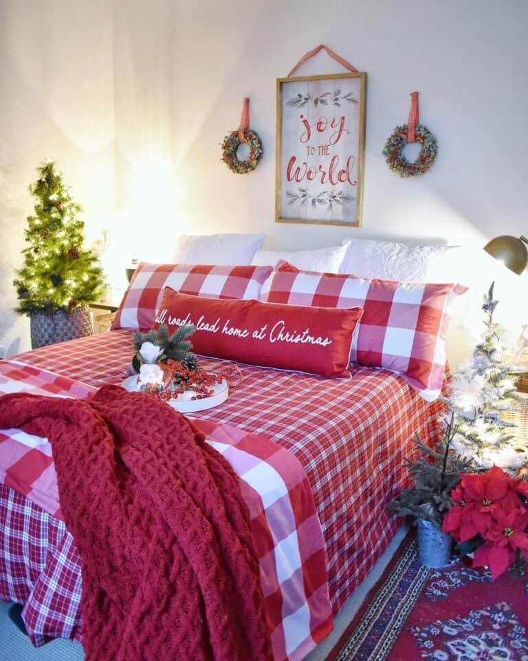 Red Checkered Bedding
