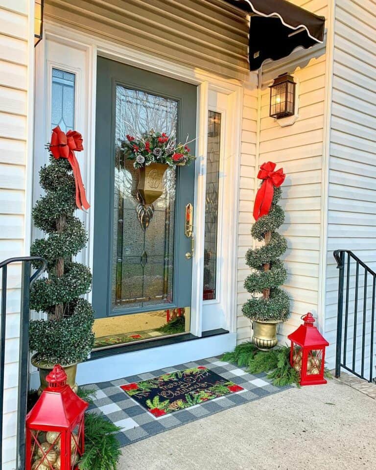 Red Flower Door