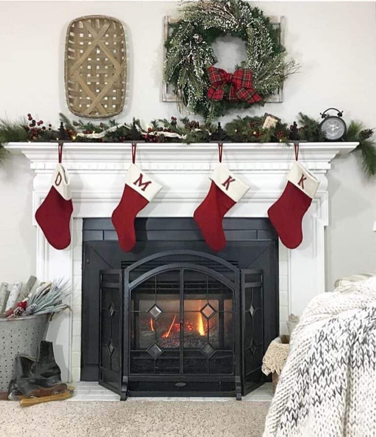 Red Monogrammed Stockings