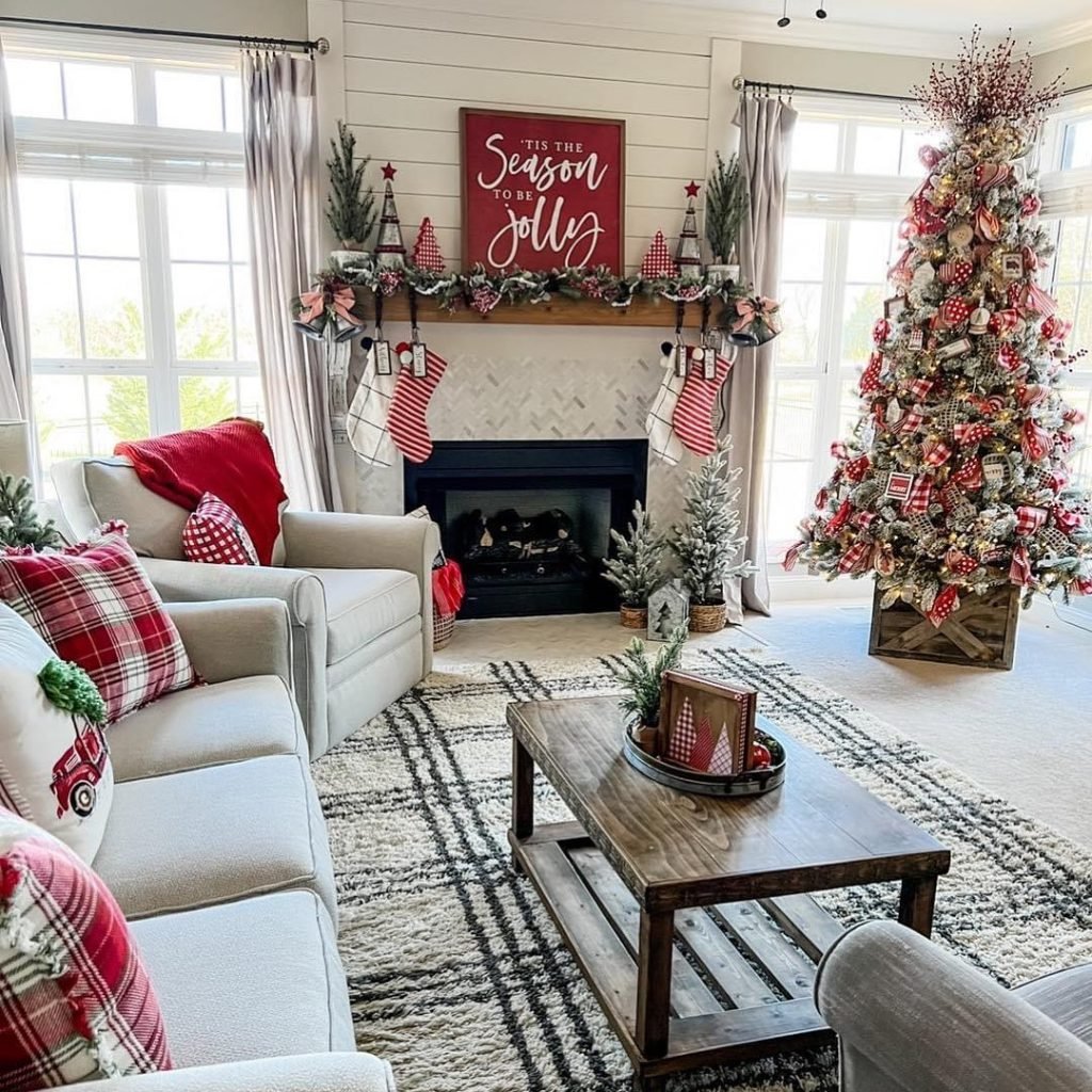 Red Plaid Accents