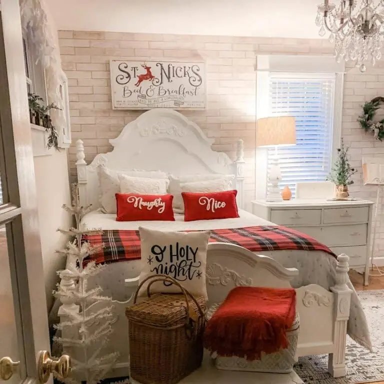 Red Plaid Bedroom Accents