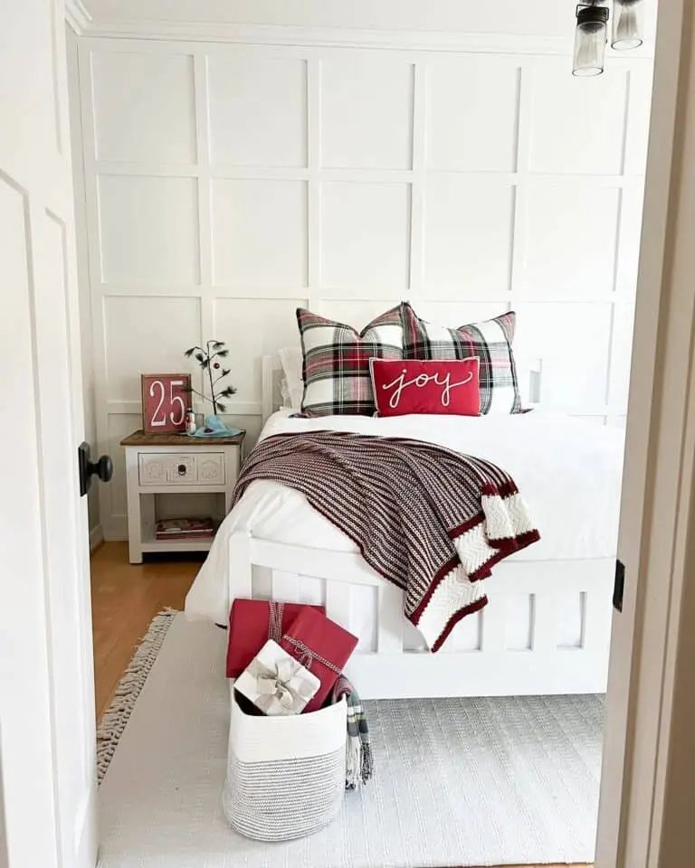 Red Plaid Bedroom