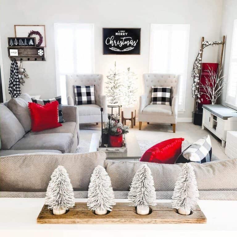 Red Plaid Pillows
