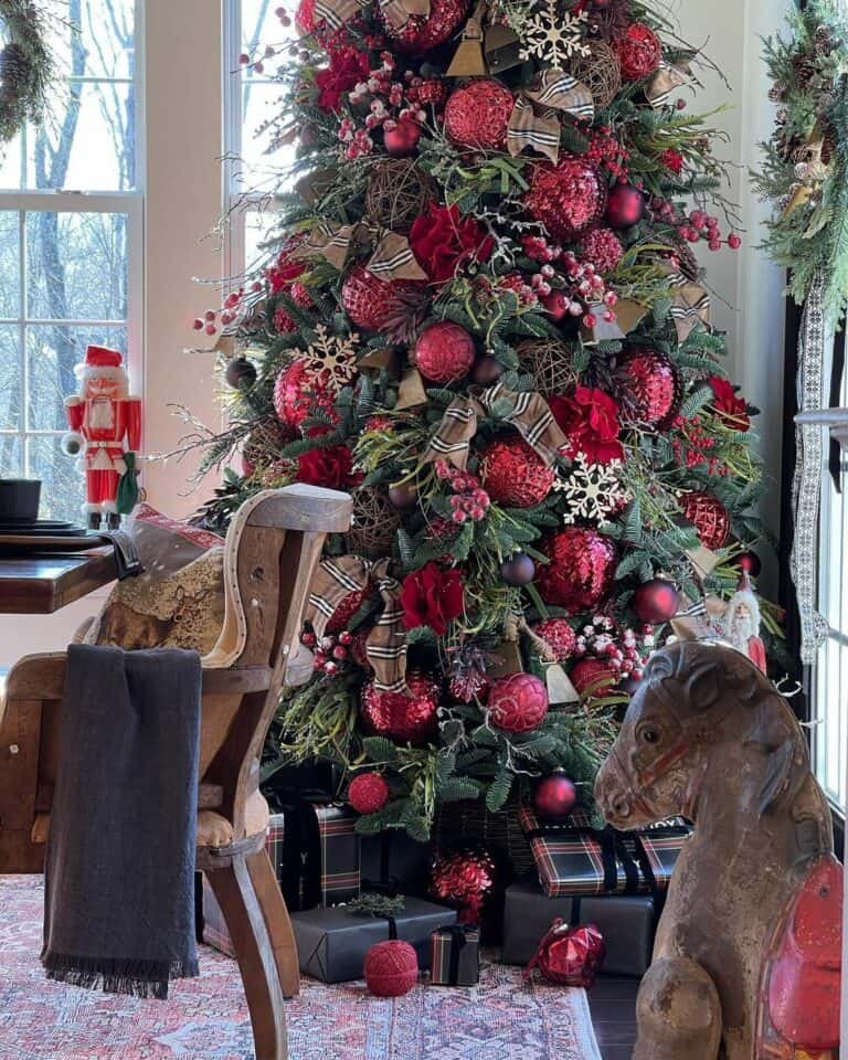 Red Ribbon Pine Tree