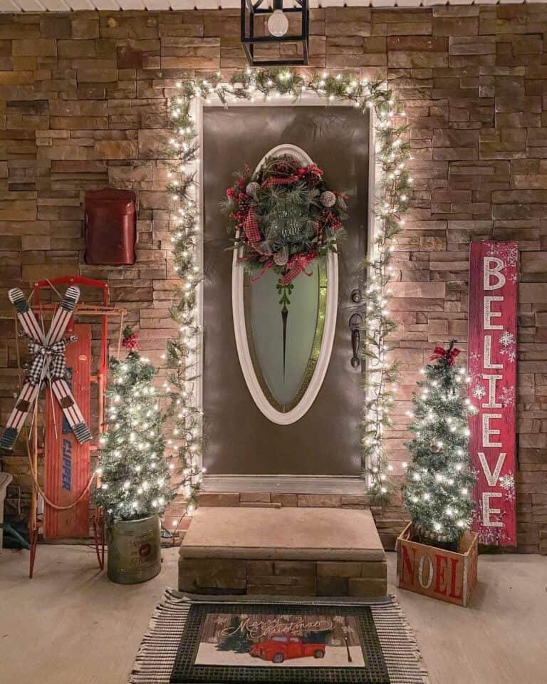 Red Ribbon Wreath