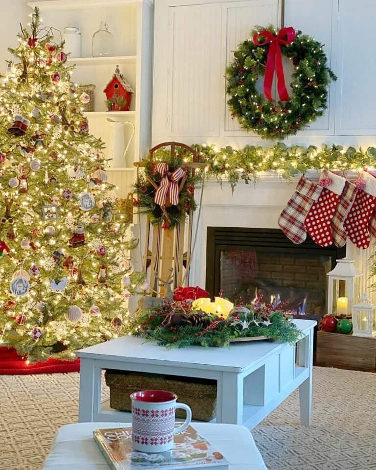 Red Skirt Cottage Style