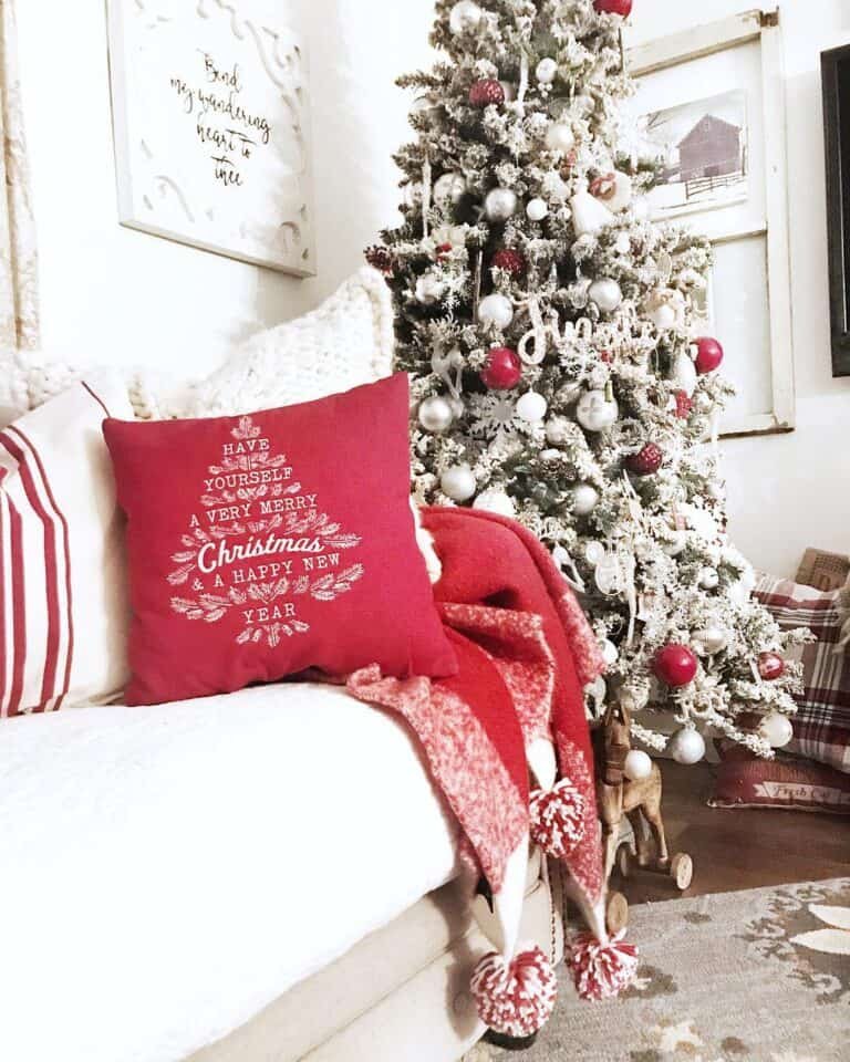 Red Tasseled Blanket