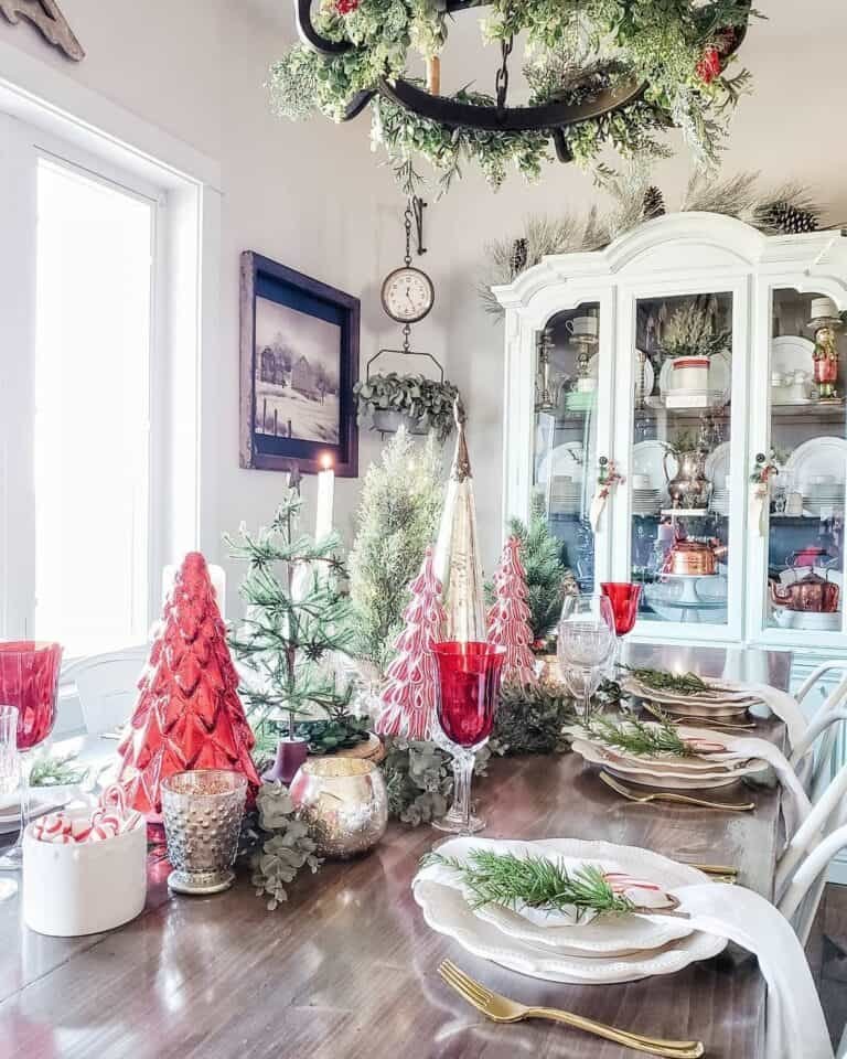 Red Tree Centerpieces