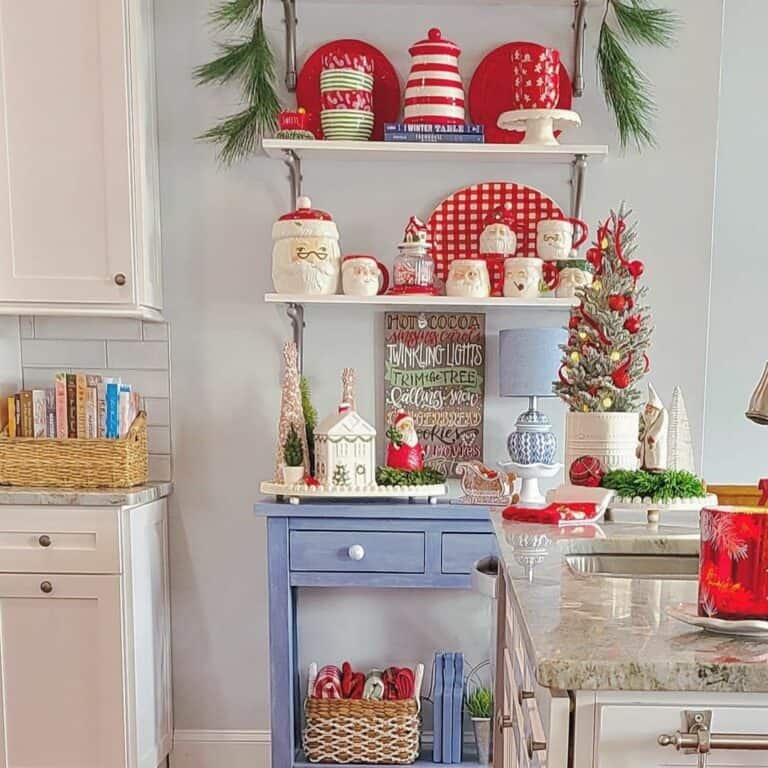 Red White Vintage Ornaments