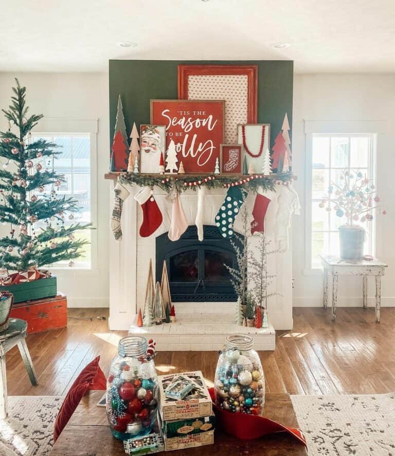 Rustic Holiday Mantels