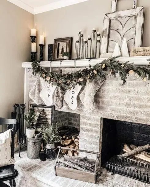 Rustic Mantel Display